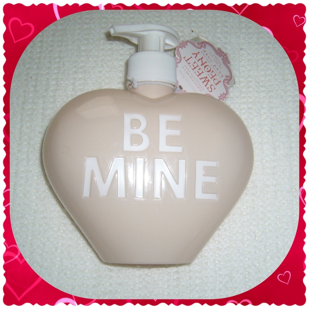 Be Mine - Valentine Sweet Peony Liquid Soap Pink Heart Shaped bottle
